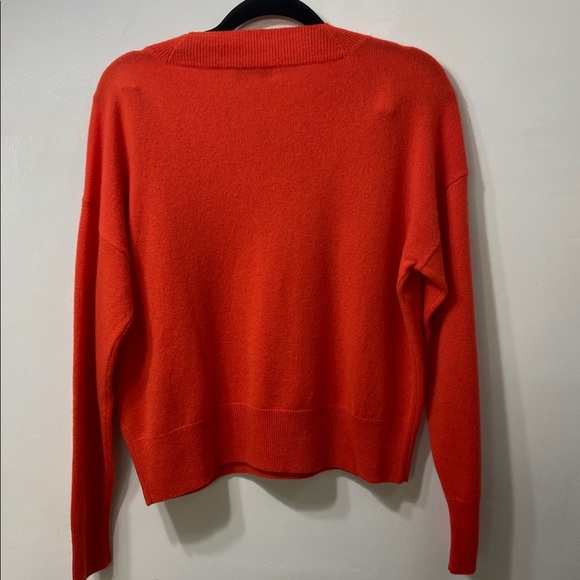 Madewell Women’s Orange,Cashmere,V-Neck Long Sleeve Sweater.Size- Medium - Picture 3 of 14